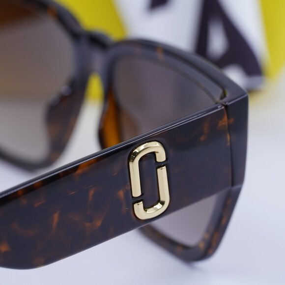 Marc Jacobs MARC 646/S 0086 HA Square Sunglasses - Dark Havana\Dark Brown - Picture 5 of 9